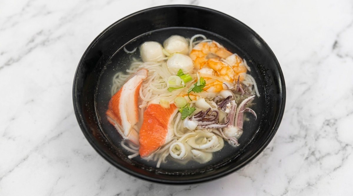 Seafood Soup with Egg Noodle